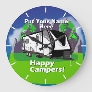 Grand Design Imagine Happy Campers Design Large Clock