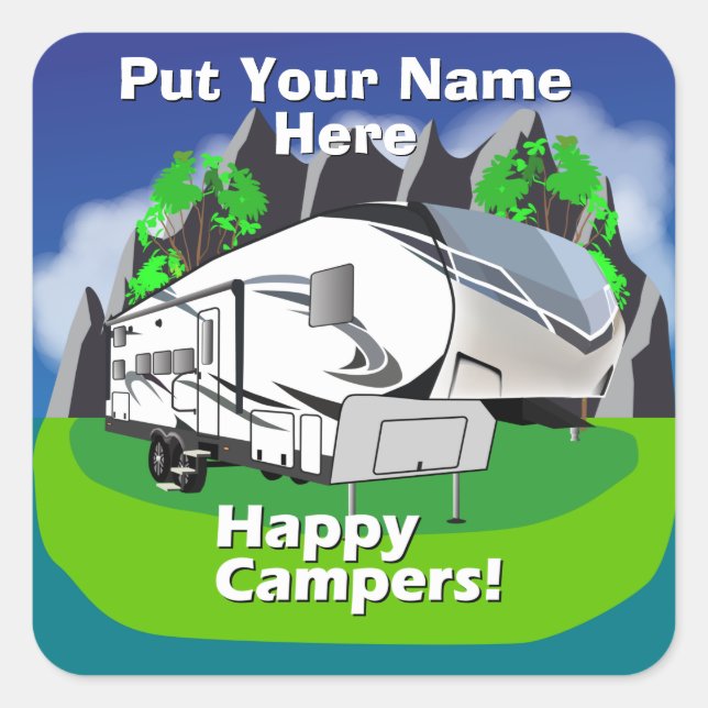 Grand Design Reflection 28bh Fifth Wheel design Square Sticker (Front)