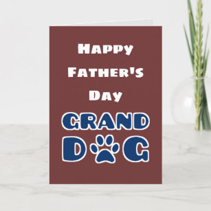 Grand dog grandad father's day card