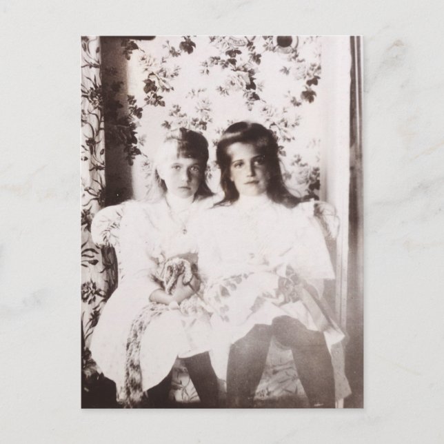 Grand Duchess Anastasia & Marie of Russia, Romanov Postcard (Front)