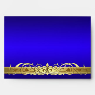 Grand Duchess Blue Gold Scroll Envelope