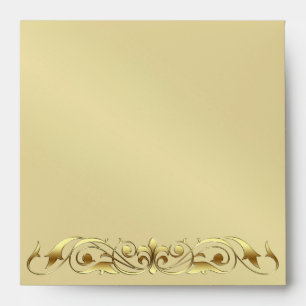 Grand Duchess Gold Metal Scroll  Envelope