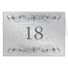 Grand Duchess Silver Metal Scroll Table Card