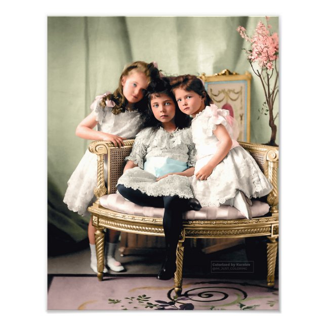 Grand Duchesses Olga and Tatiana with their cousin Photo Print (Front)
