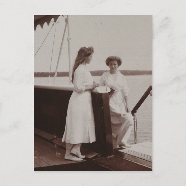 Grand Duchesses Olga & Marie of Russia, Romanov Postcard (Front)