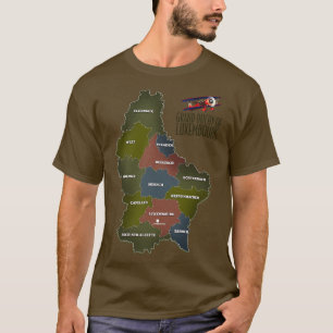 grand duchy of luxembourg map T-Shirt
