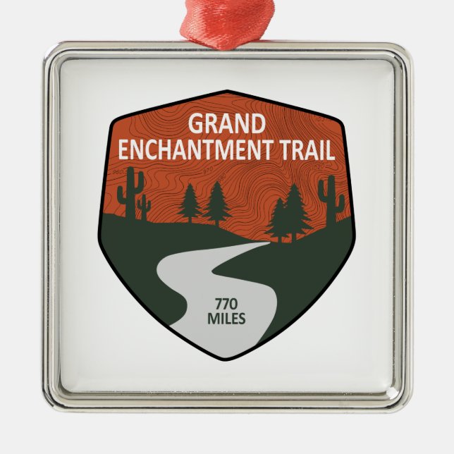 Grand Enchantment Trail Metal Tree Decoration (Front)