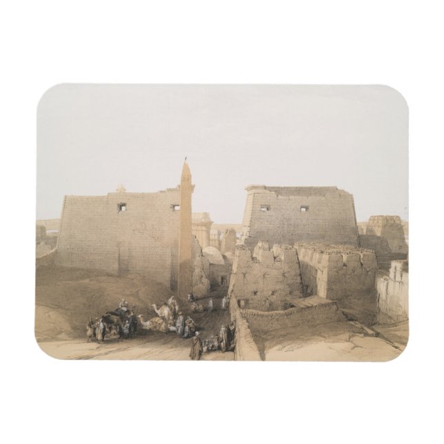 Grand Entrance to the Luxor Temple, Egypt Magnet (Horizontal)