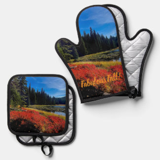 Grand Fall Oven Mitts Mitt & Pot Holder Set