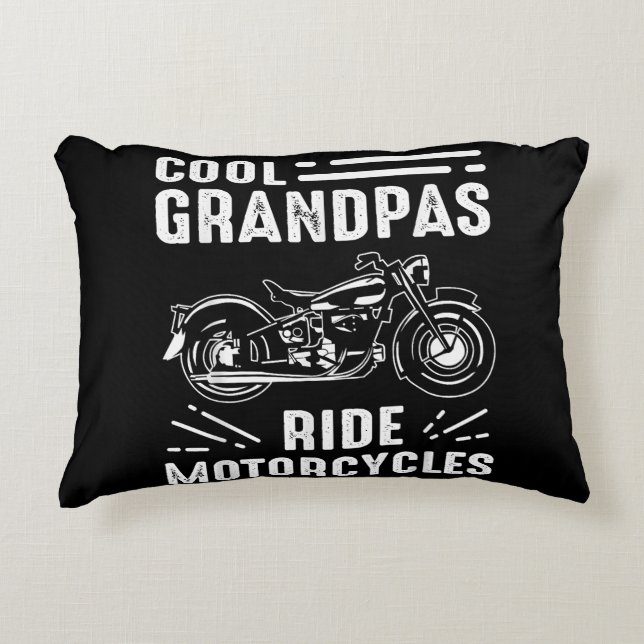 Grand Father Biker Decorative Cushion (Front)