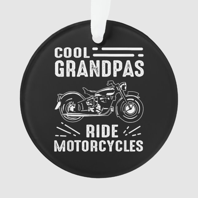 Grand Father Biker Ornament (Front)