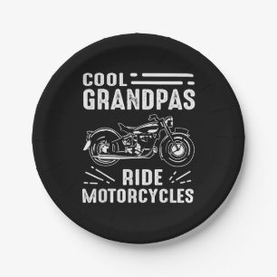 Grand Father Biker Paper Plate