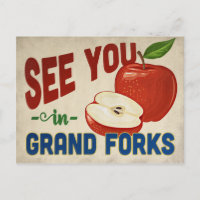 Grand Forks North Dakota Apple - Vintage Travel