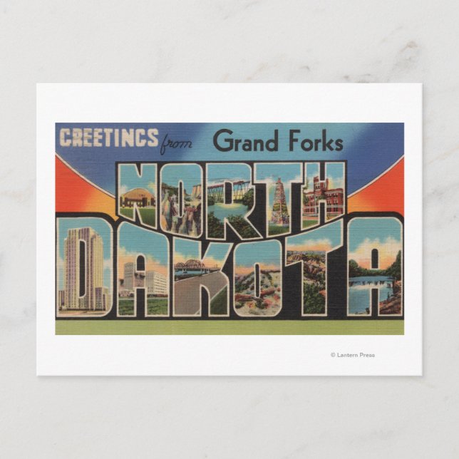 Grand Forks, North Dakota - Large Letter Postcard (Front)