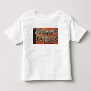 Grand Forks, North Dakota - Large Letter Scenes Toddler T-Shirt