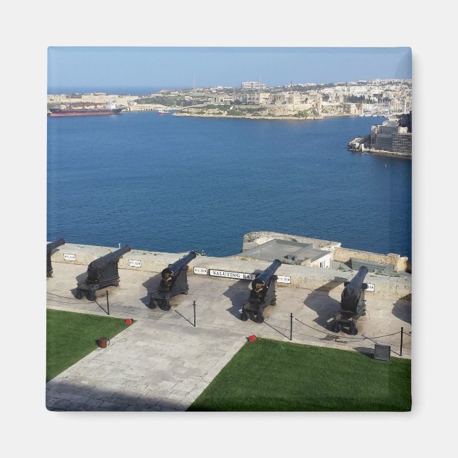 Grand Harbour in Malta Magnet (Front)