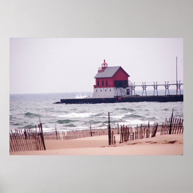 Grand Haven Beach photo Poster (Front)