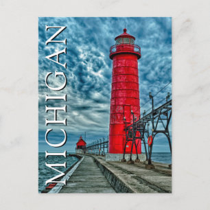 Grand Haven Lighthouse Michigan Postcard