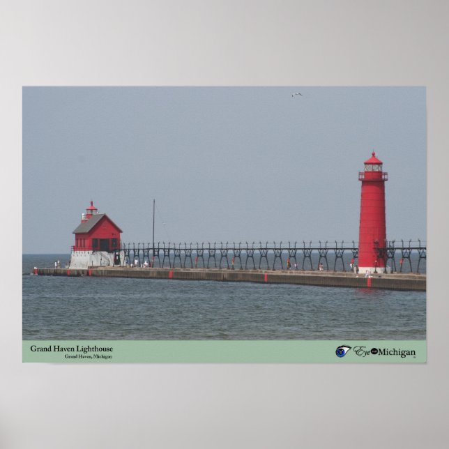 Grand Haven Lighthouse - Michigan Poster (Front)