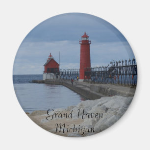 Grand Haven Lighthouses Magnet