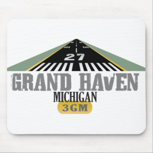 Grand Haven MI - Airport Runway Mouse Mat
