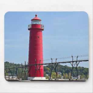 Grand Haven Michigan Lighthouse Mouse Mat