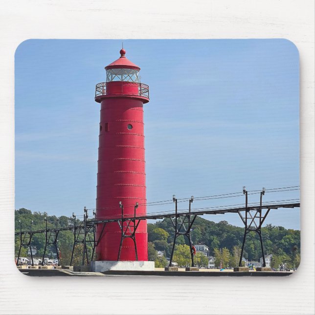 Grand Haven Michigan Lighthouse Mouse Mat (Front)