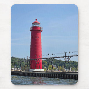 Grand Haven Michigan Lighthouse Mouse Mat