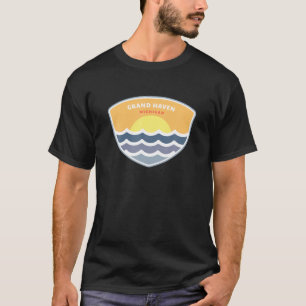 Grand Haven Michigan MI Sunset Vacation Souvenir T-Shirt
