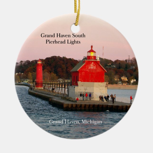 Grand Haven South Pierhead Lights ornament (Front)