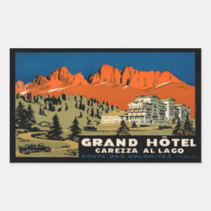 Grand Hotel Carezza Al Lago Rectangular Sticker