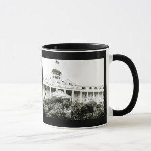 Grand Hotel, Mackinac Island, black and white Mug
