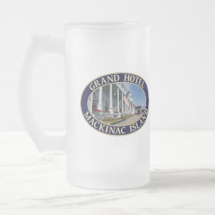 Grand Hotel Mackinac Island, Michigan Frosted Glass Beer Mug