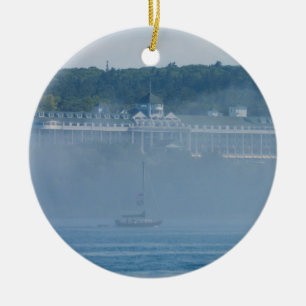 Grand Hotel Through The Fog Ceramic Tree Decoration