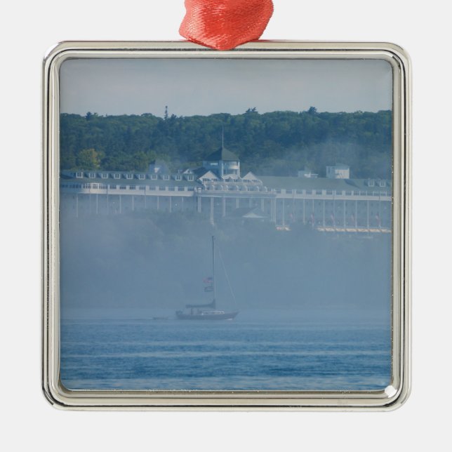 Grand Hotel Through The Fog Metal Tree Decoration (Front)