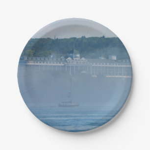 Grand Hotel Through The Fog Paper Plate
