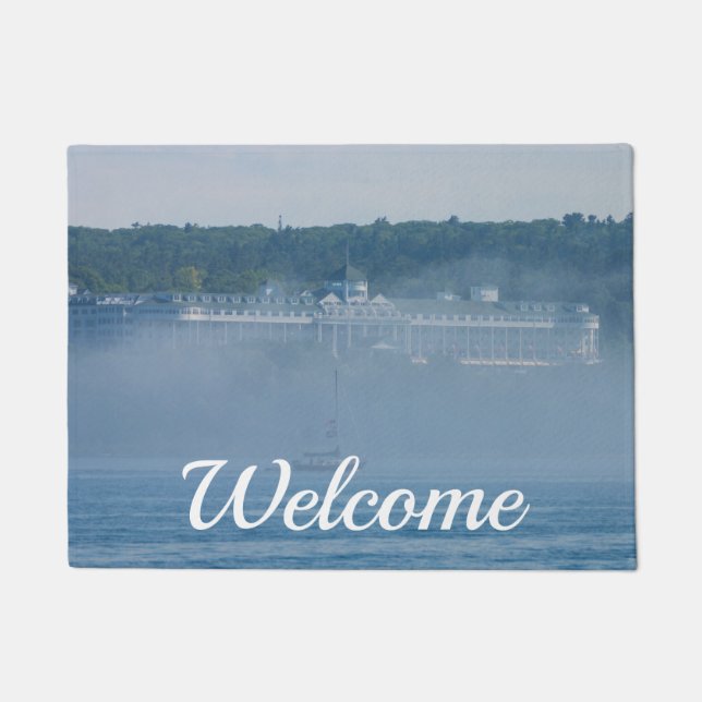 Grand Hotel Through The Fog Welcome Doormat (Front)