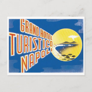 Grand Hotel Turistico Napoli Italy Europe Vintage Postcard