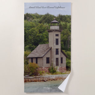 Grand Island East Channel Lighthouse beach towel