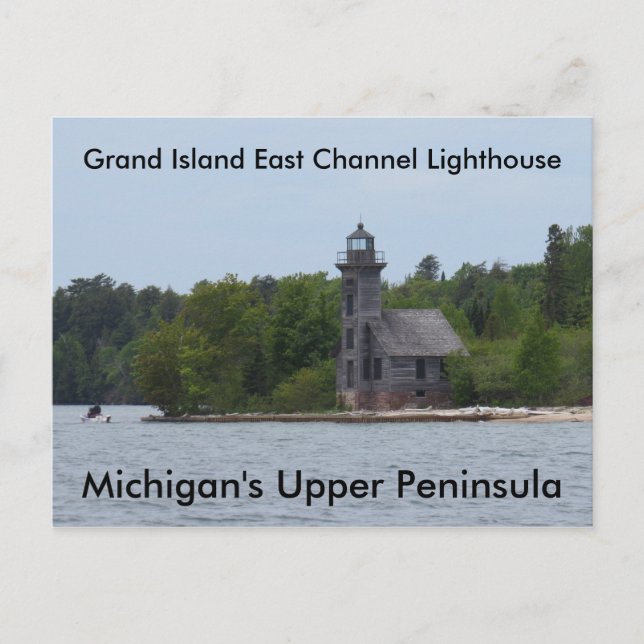 Grand Island East Channel Lighthouse Postcard (Front)