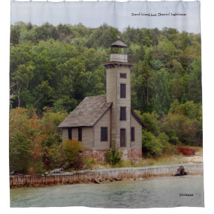 Grand Island East Channel Lighthouse Shower Curtain
