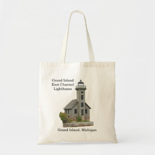 Grand Island East Channel Lighthouse tote bag