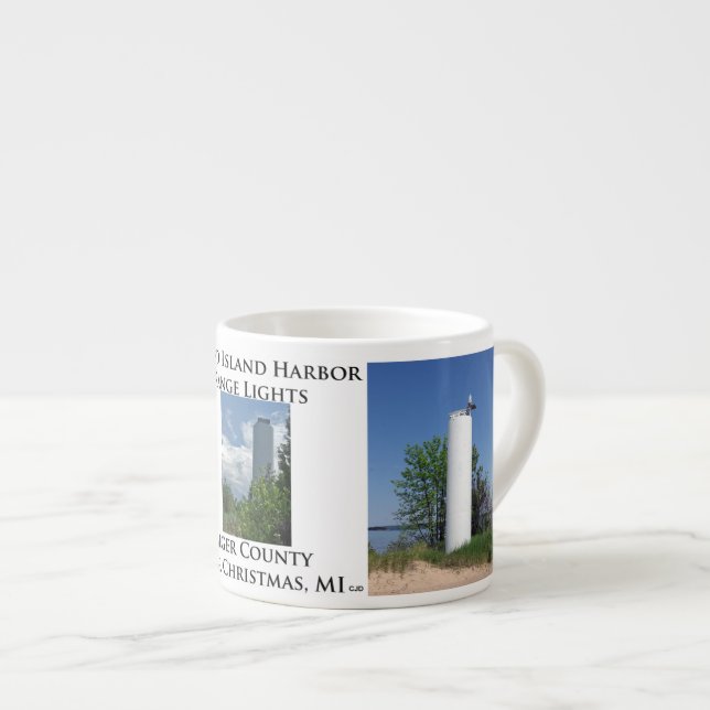 Grand Island Harbour Range Lights espresso mug (Front Right)