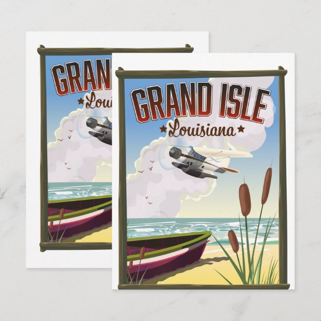 Grand Isle, Louisiana Travel poster  (Front/Back)