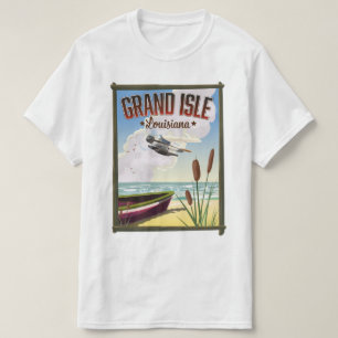 Grand Isle, Louisiana Travel poster  T-Shirt