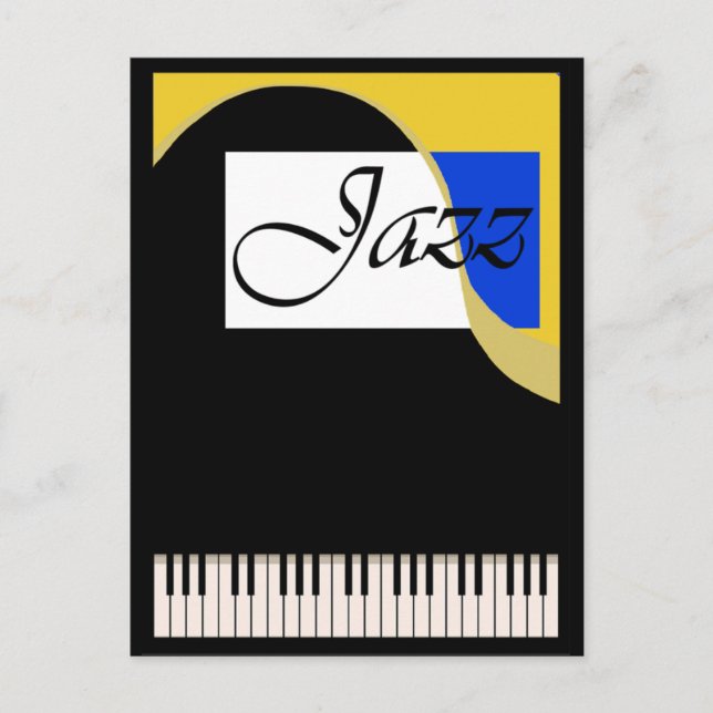 Grand Jazz Piano Postcard (Front)