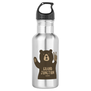 Grand Junction Colorado Peace Bear 532 Ml Water Bottle