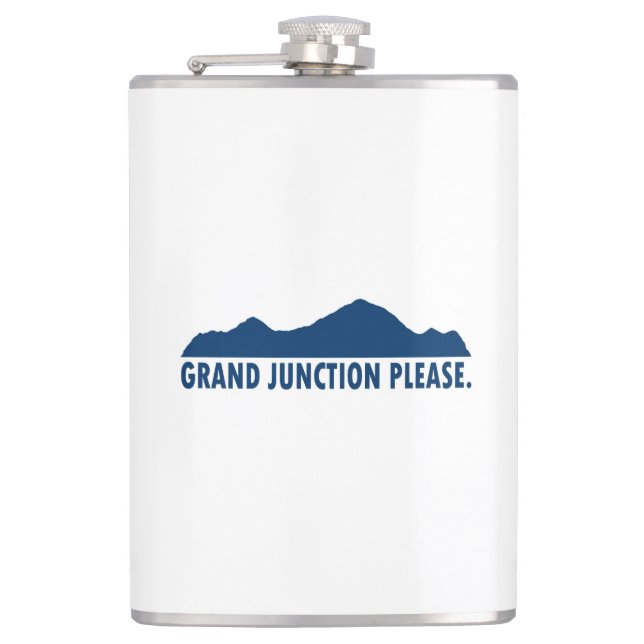 Grand Junction Colorado Please Hip Flask (Front)