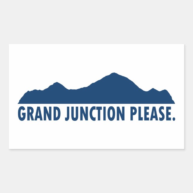 Grand Junction Colorado Please Rectangular Sticker (Front)