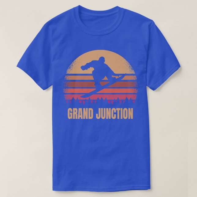 Grand Junction Colorado Snowboarding Outdoor Vinta T-Shirt (Design Front)